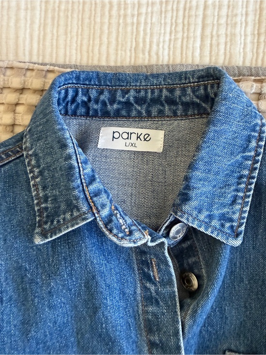 Parke Jackets & Blazers - Parke Blue Denim long sleeve Shirt